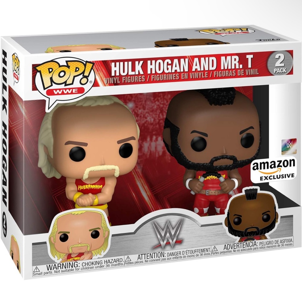 Funko Pop! WWE - Hulk Hogan & Mr. T, Hulkamania 2 Pack, Amazon Exclusive (51720)